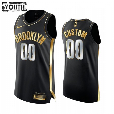 Maillot Basket Brooklyn Nets Personnalisé 2020-21 Noir Golden Edition Swingman - Enfant